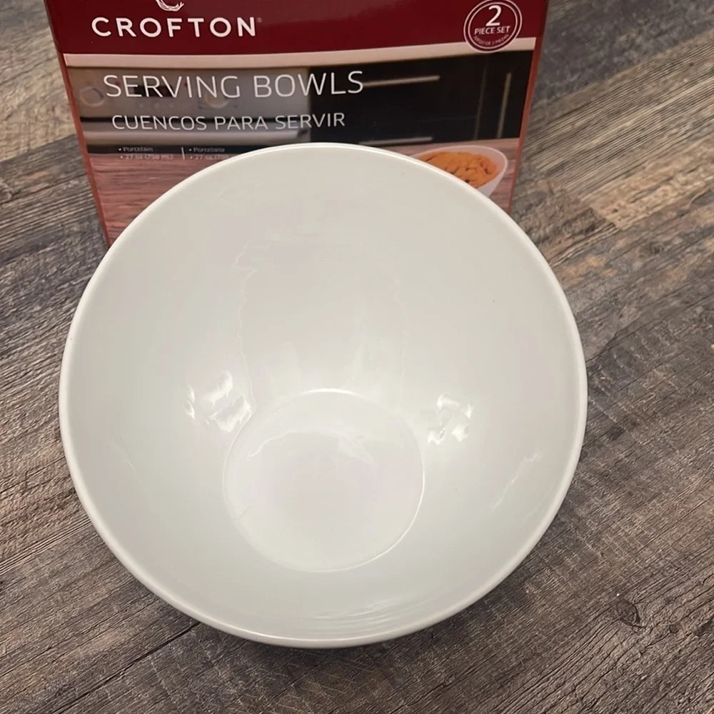 Crofton porcelain 2 piece serving bowls